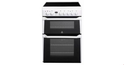 Indesit ID60C2WS 60cm Freestanding Double Oven Electric Ceramic Cooker in White